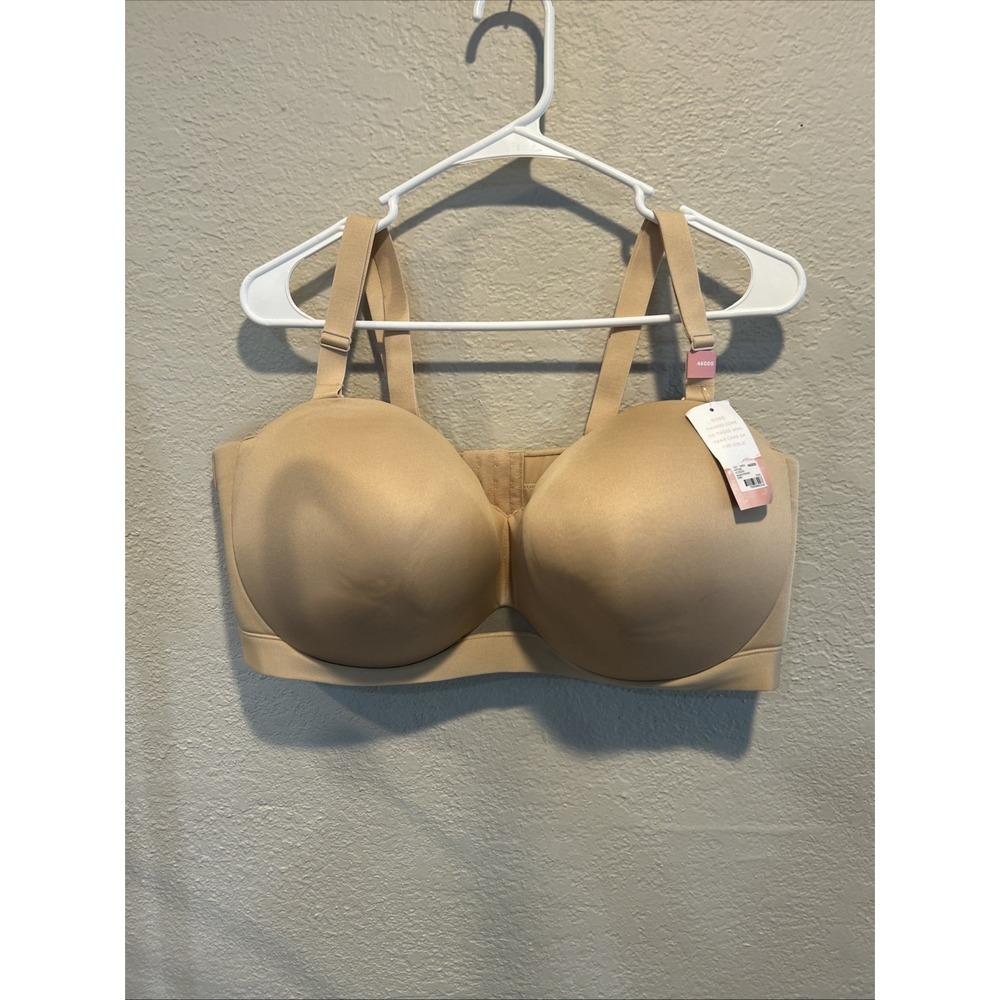 Cacique Comfort Bliss Multi-Way Strapless Underwire Bra In Beige 46 DDD